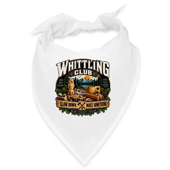 Whittling Holzschnitzen Schnitzen Geschenk Hobby - Bandana - Weiß - Vorne