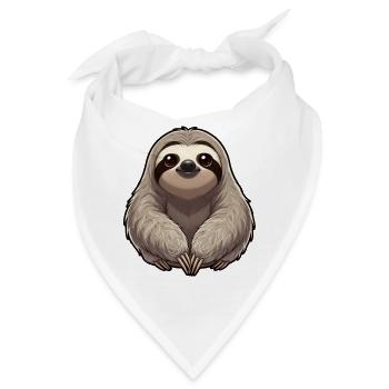 Faultier - Bandana - Weiß - Vorne