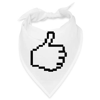 Pixel Like Hand - Bandana - Weiß - Vorne
