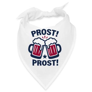 Prost Bierkruege Logo - Bandana - Weiß - Vorne