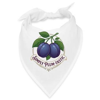 Two Plums Simply Plum-tastic Vintage-Logo - Bandana - Weiß - Vorne