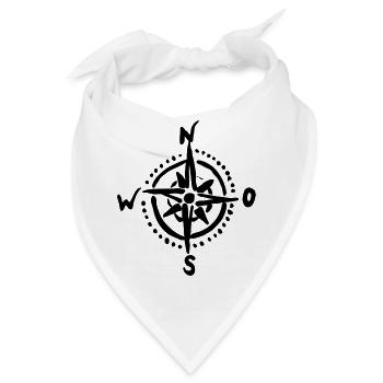 Kompass  - Bandana - Weiß - Vorne