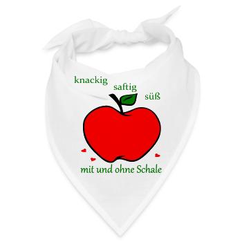 Apfel - Bandana - Weiß - Vorne