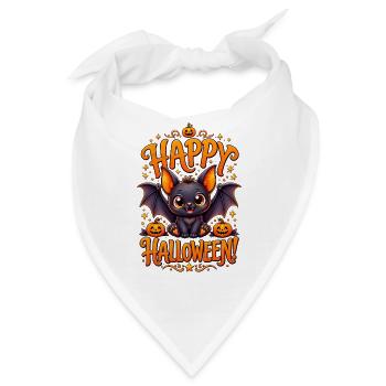 Kuschelige Halloween Fledermaus - Bandana - Weiß - Vorne