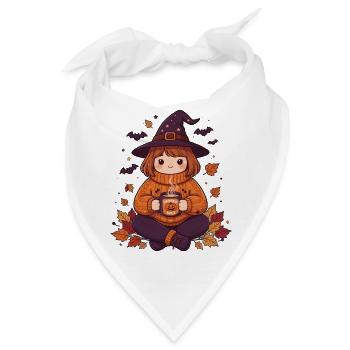 Cozy Halloween Witch Pumpkin Spice - Bandana - Weiß - Vorne