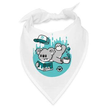 Drop Bear Descending: Eine Studie zum Multitasking - Bandana - Weiß - Vorne