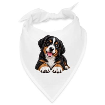 Berner Sennenhund Welpe - Bandana - Weiß - Vorne