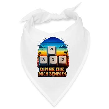 WASD Gaming Bewegung: Dinge Die Mich Bewegen - Bandana - Weiß - Vorne
