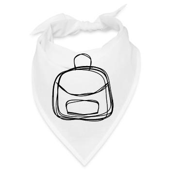Rucksack handgezeichnet - Bandana - Weiß - Vorne