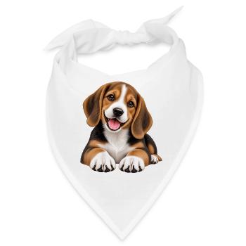 Beagle-Welpe Tierliebhaber - Bandana - Weiß - Vorne