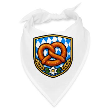 Bayern Brezel - Bandana - Weiß - Vorne