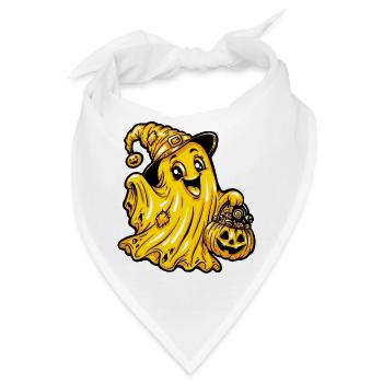 Halloween Geist Süßigkeiten - Bandana - Weiß - Vorne