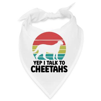 Gepard Humor Retro - Bandana - Weiß - Vorne