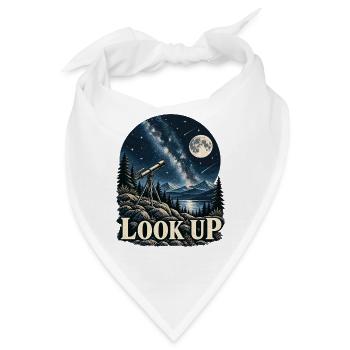 Look Up Astronomie Sternenhimmel - Bandana - Weiß - Vorne