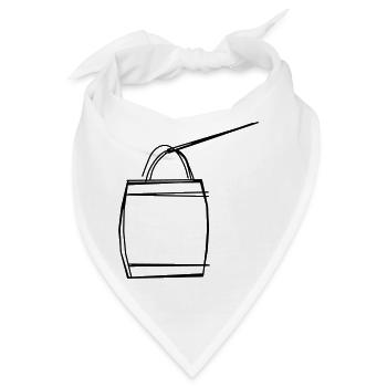 Martinslaterne handgezeichnet - Bandana - Weiß - Vorne