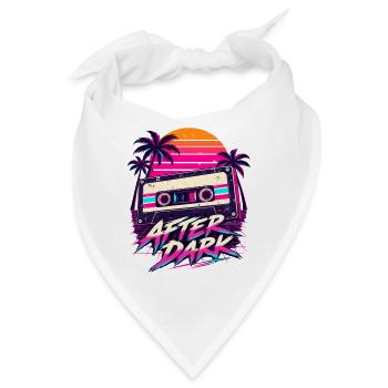 After Dark Retro 80er Synthwave Design - Bandana - Weiß - Vorne