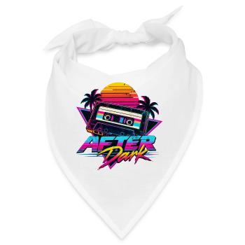 After Dark 80er Retro Synthwave - Bandana - Weiß - Vorne