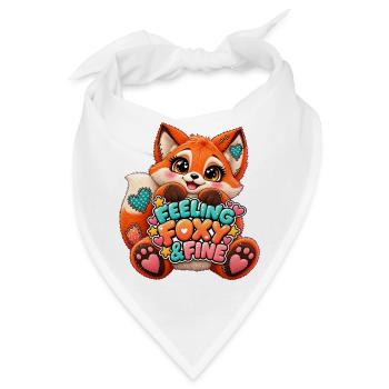 Feeling Foxy & Fine Patchwork Fox - Bandana - Weiß - Vorne
