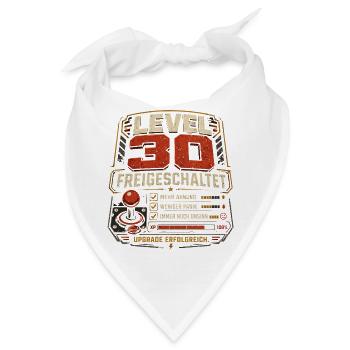 30 Geburtstag Level 30 Gaming Geschenk Humor - Bandana - Weiß - Vorne