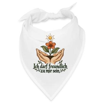 Selbstmitgefühl darf wachsen - Bandana - Weiß - Vorne
