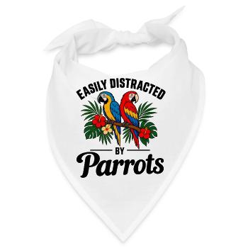 Lustiger Ara, Papageienliebhaber, Vogel, Mama, tropischer Vogel - Bandana - Weiß - Vorne