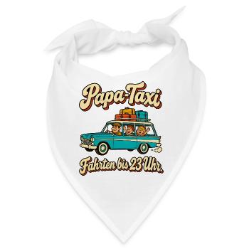 Papa-Taxi Fahrten bis 23 Uhr - Bandana - Weiß - Vorne