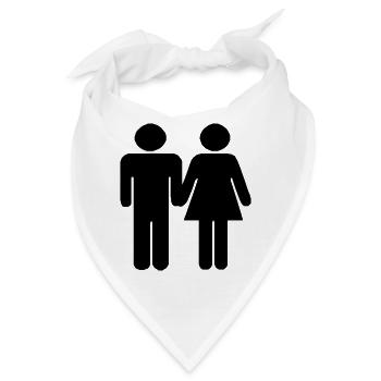 Paar - Bandana - Weiß - Vorne