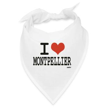 ich liebe Montpellier - Ich liebe Montpellier - Bandana - Weiß - Vorne