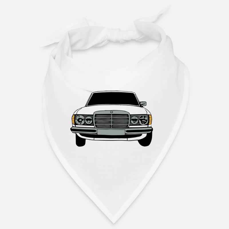 MB W123 Youngtimer Oldtimer,70er,80er (25) - Bandana - Weiß