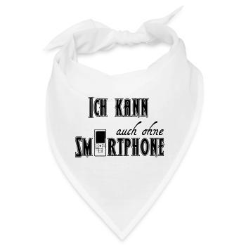 Ohne Smartphone Geschenk - Bandana - Weiß - Vorne