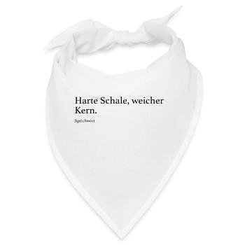 Harte Schale, weicher Kern. - Bandana - Weiß - Vorne