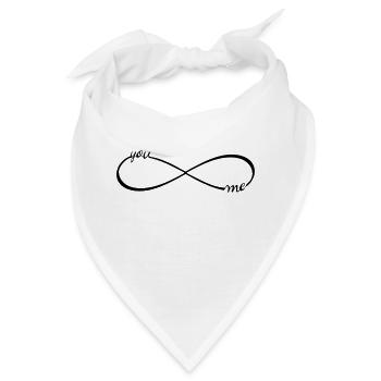 Unendlichkeit Symbol Infinity you & me acht - Bandana - Weiß - Vorne