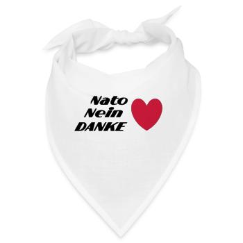 Nato Nein DANKE - Bandana - Weiß - Vorne