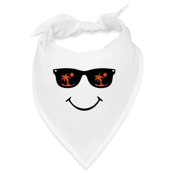 Sonnenbrille Smiley - Bandana - Weiß - Vorne