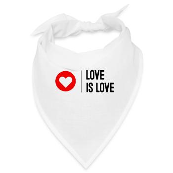 Love is Love - Bandana - Weiß - Vorne