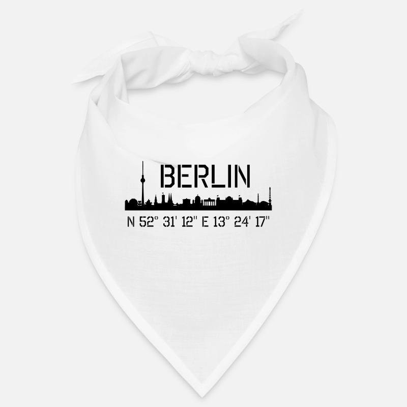 Berlin Koordinaten: N 52° 31' 12'' E 13° 24' 17'' - Bandana - Weiß