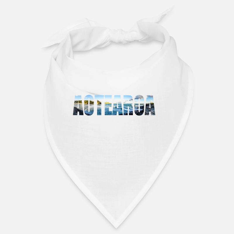Neuseeland Geschenkidee Backpacker Work & Travel - Bandana - Weiß