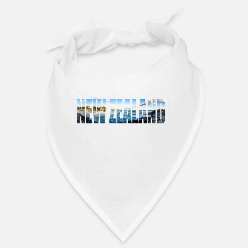 Neuseeland Geschenkidee Backpacker Work & Travel - Bandana - Weiß
