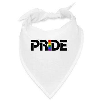 Rainbow Pride! LGBT lesbian gay bisexual transgend - Bandana - Weiß - Vorne