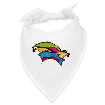 Eine Narrenkappe für den Karneval - Bandana - Weiß - Vorne