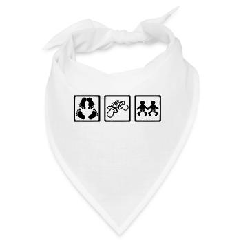 Zwillinge - Bandana - Weiß - Vorne