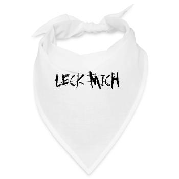 Leck mich - Bandana - Weiß - Vorne
