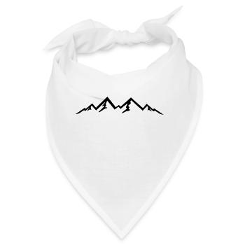 Berge, Berg - Bandana - Weiß - Vorne