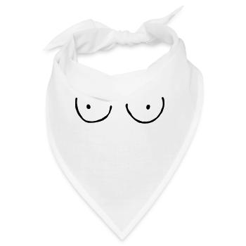 gezogene Brust se341 - Bandana - Weiß - Vorne