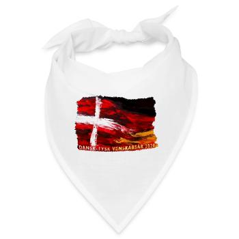 dansk tysk venskab - Deutsch dänische Freundschaft - Bandana - Weiß - Vorne