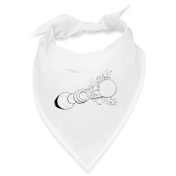 Frohes neues Jahr - Sektflasche Korken knallen - Bandana - Weiß - Vorne