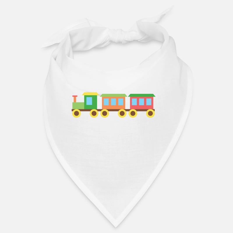 Train jouet - Bandana - blanc