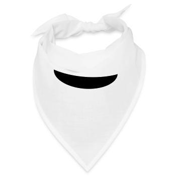 Einfach Lächeln und grinsen - Bandana - Weiß - Vorne