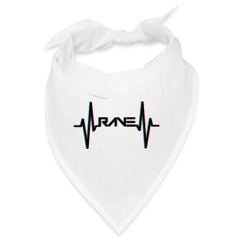 RAVE Herzschlag Raver EDM - Bandana - Weiß - Vorne