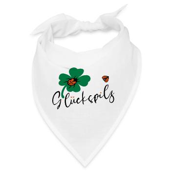 Glückspilz Kleeblatt Glück - Bandana - Weiß - Vorne